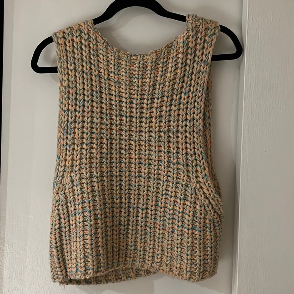 Free People Crochet Colored Vest
